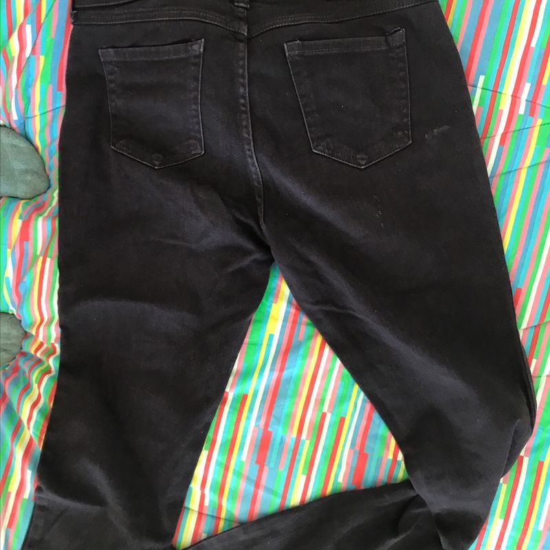 Calça jeans best sale roxa feminina