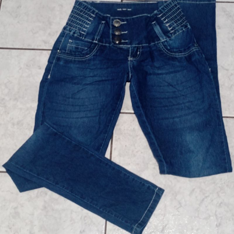 Calça jeans com elastico na best sale cintura sawary