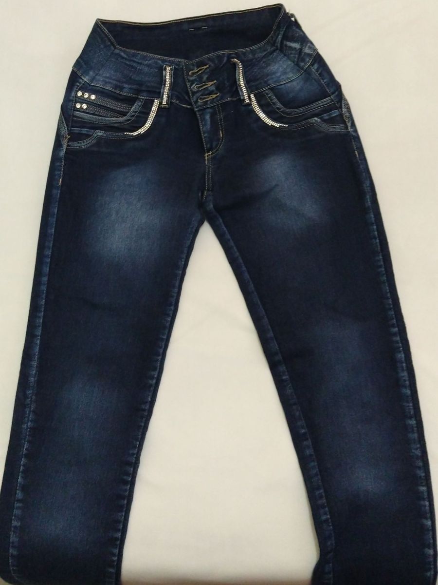 calça jeans cintura baixa sawary