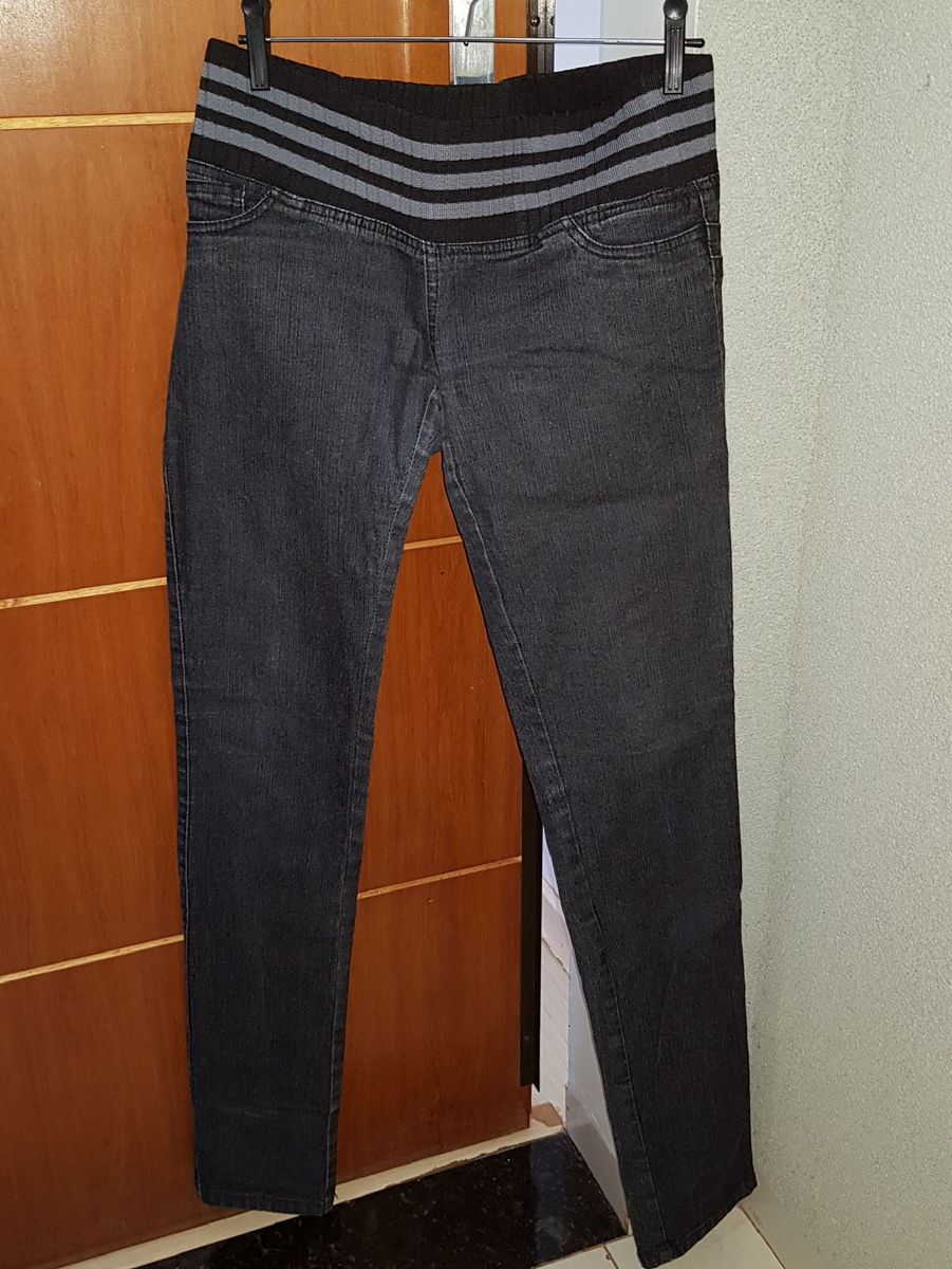 calça jeans com elastico na cintura feminina