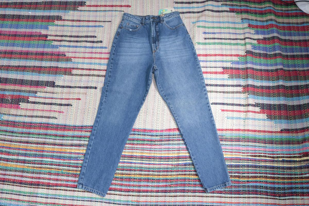 calça jeans semi bag feminina