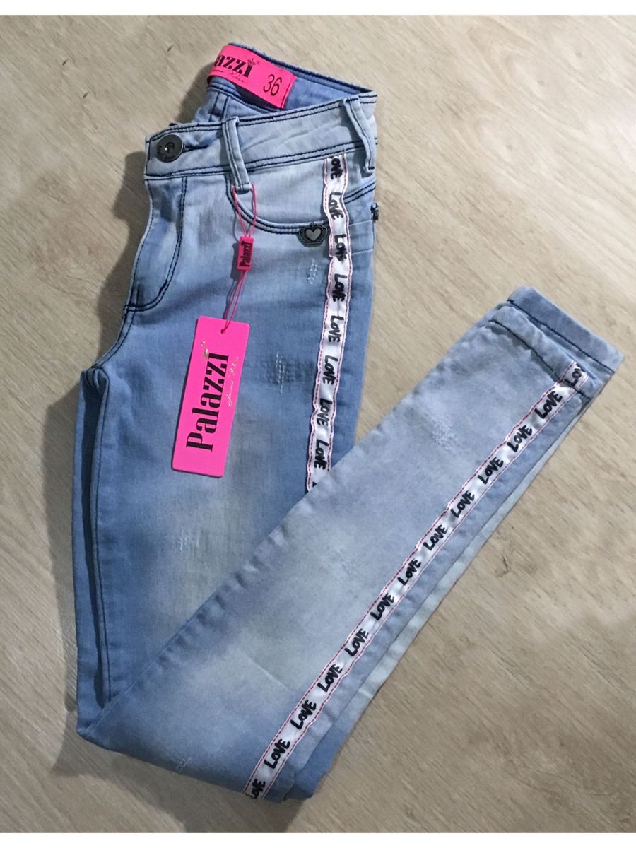 calças jeans palazzi