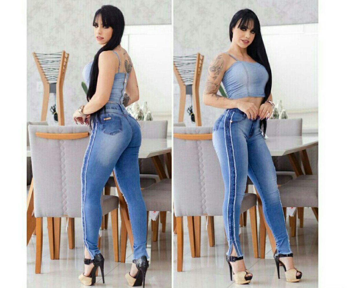 calça premium denim feminina