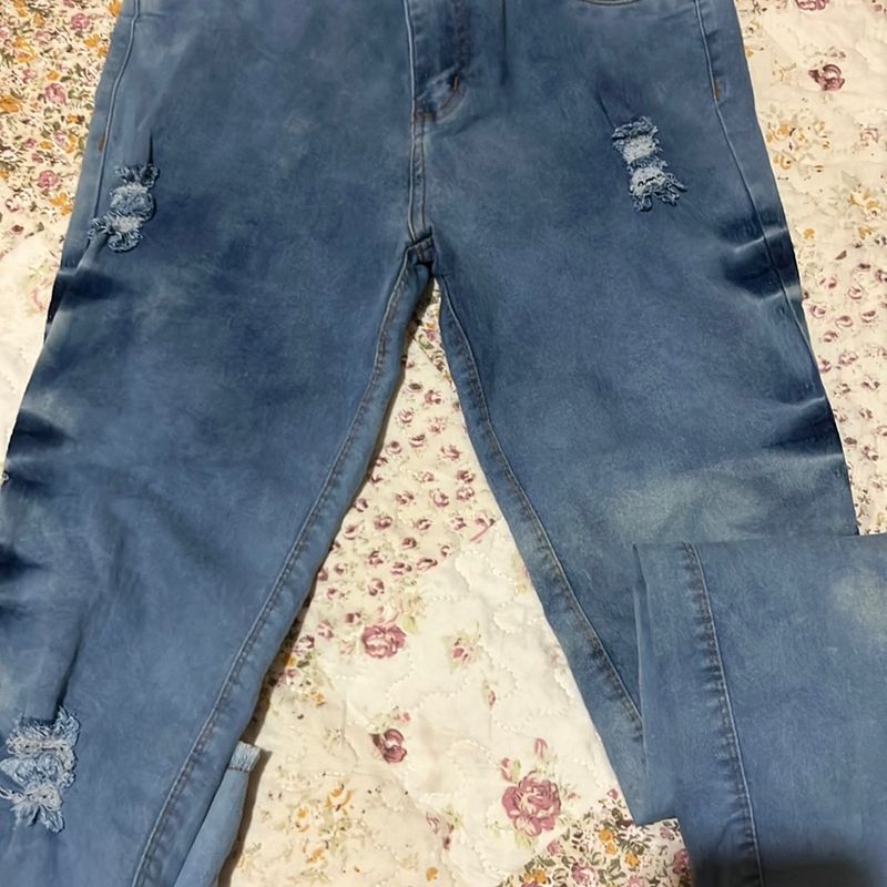 Calça jeans com muita hot sale lycra