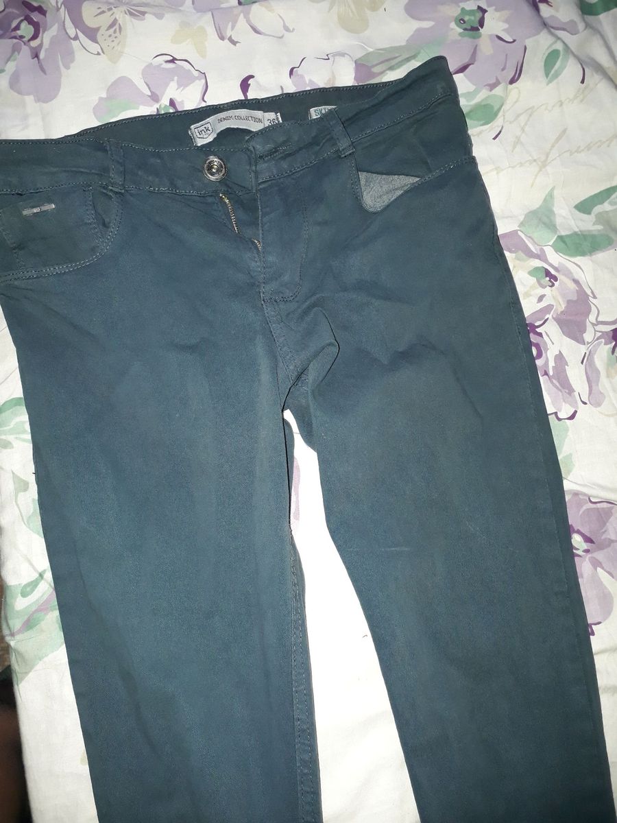 jeans esverdeado