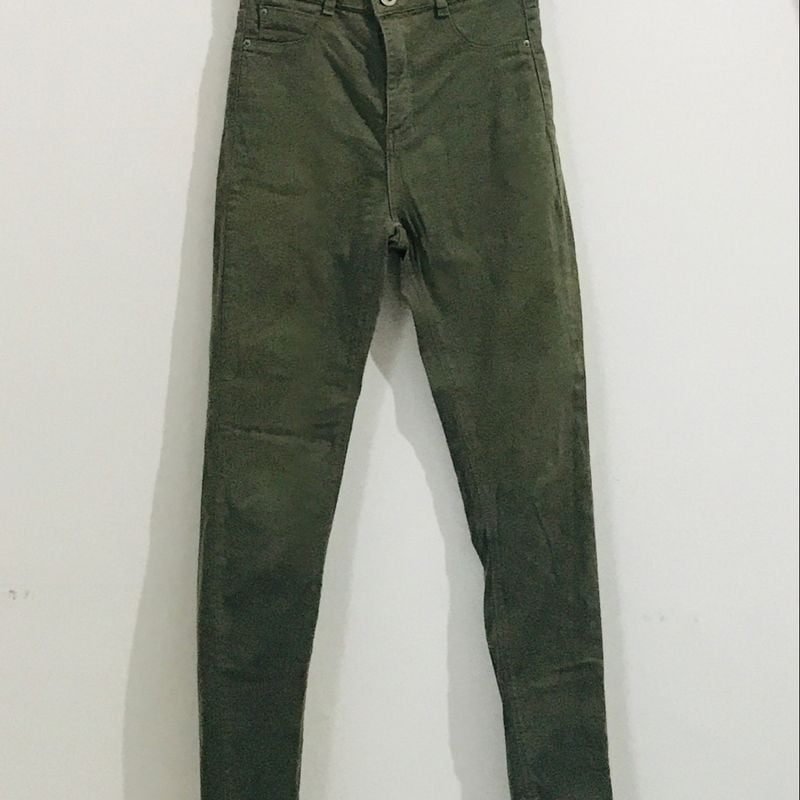 Calça Jeans Verde Militar Blue Steel Calça Feminina Renner