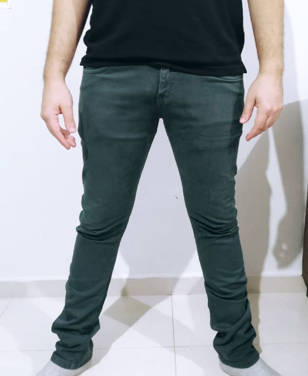 calça verde musgo masculina