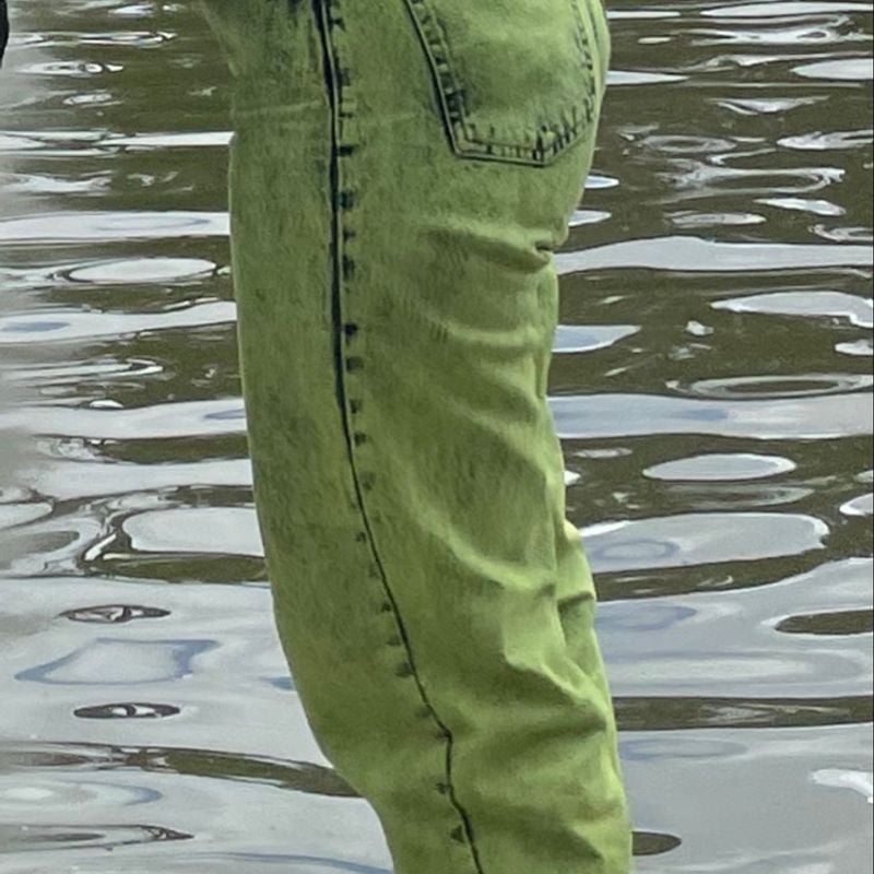 Wide Leg Jeans Verde Zara Calça Jeans Wide Leg Escura Zara Calça