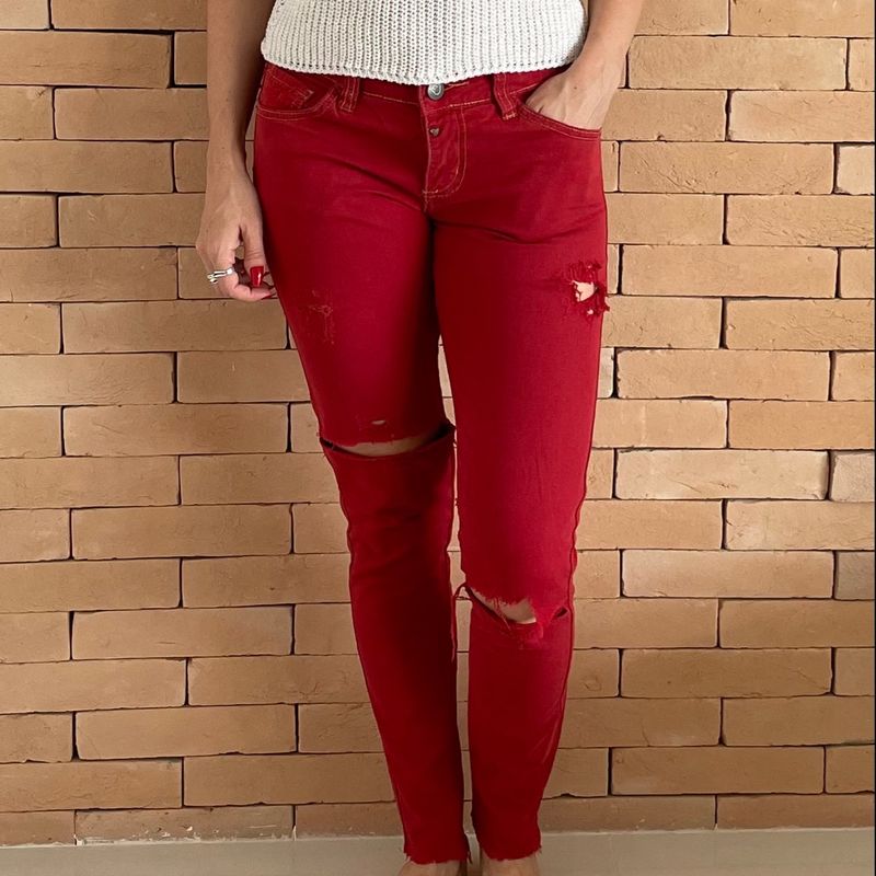 Calça jeans rosa store cha