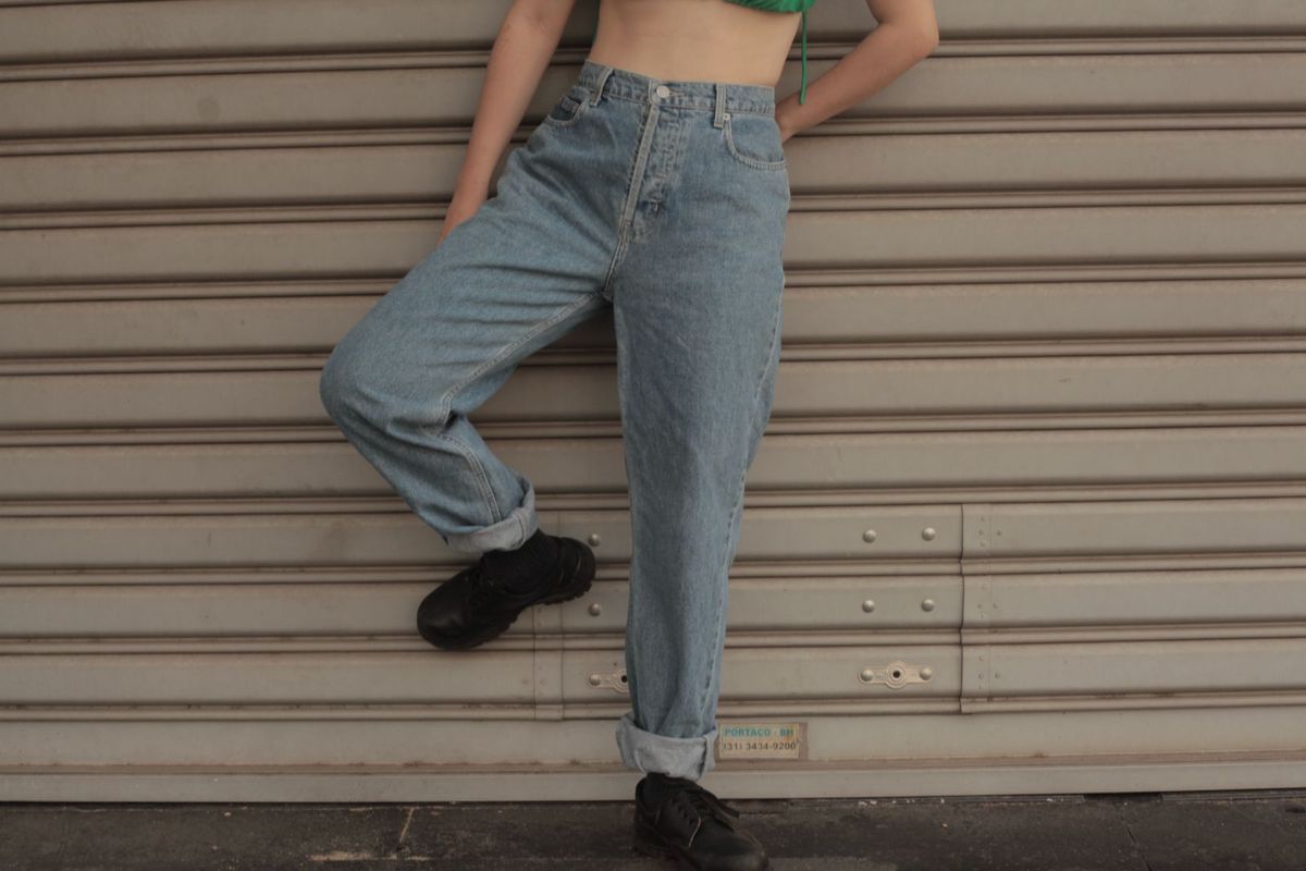 mom jeans vintage brecho