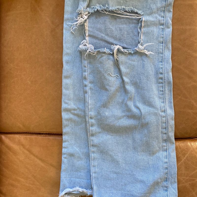DAZY Calça jeans reta Cintura alta