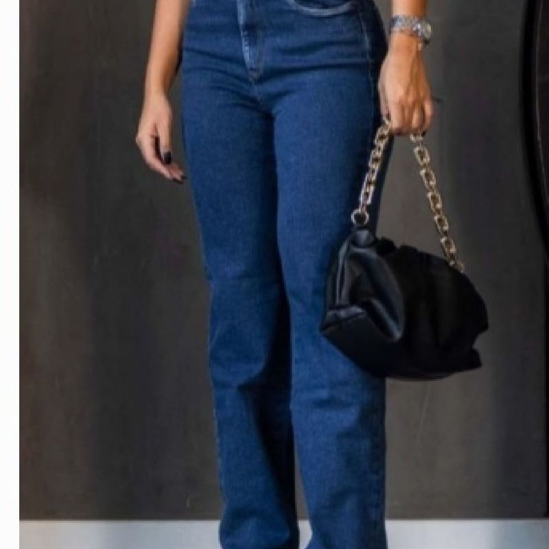 Calça Jeans Wide Leg Pantalona com Elastano Calça Feminina Consciencia  Jeans Nunca Usado 74381391 enjoei