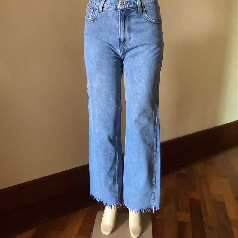 Calça Jeans Wide Leg Zara 36 Calça Feminina Zara Usado 95102490 enjoei
