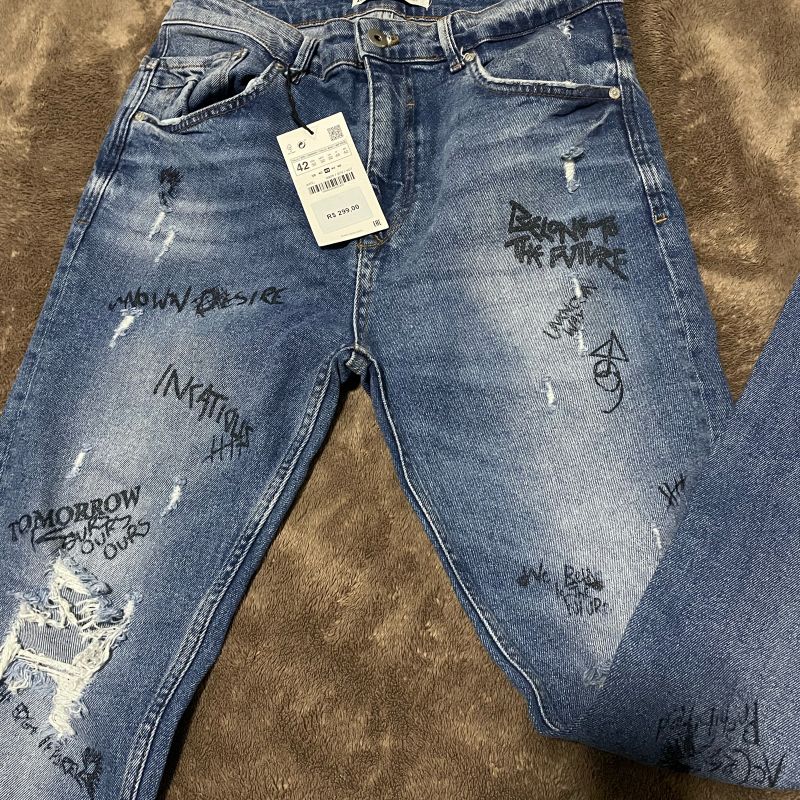 Calça jeans masculina store zara