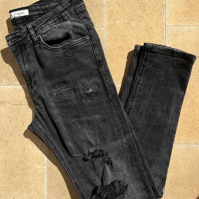 Calça Jeans Zara Skinny Fit com Rasgos Calça Masculina Zara Nunca Usado  86081343 enjoei