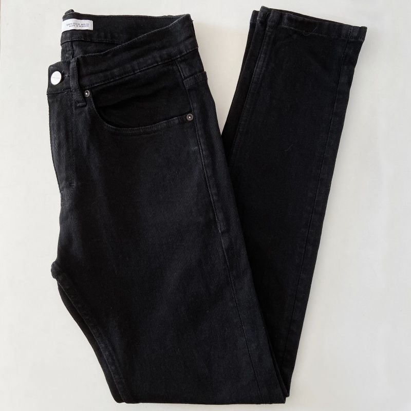 Calça Jeans Preta Cintura Alta Zara, Calça Feminina Zara Nunca Usado  94553711