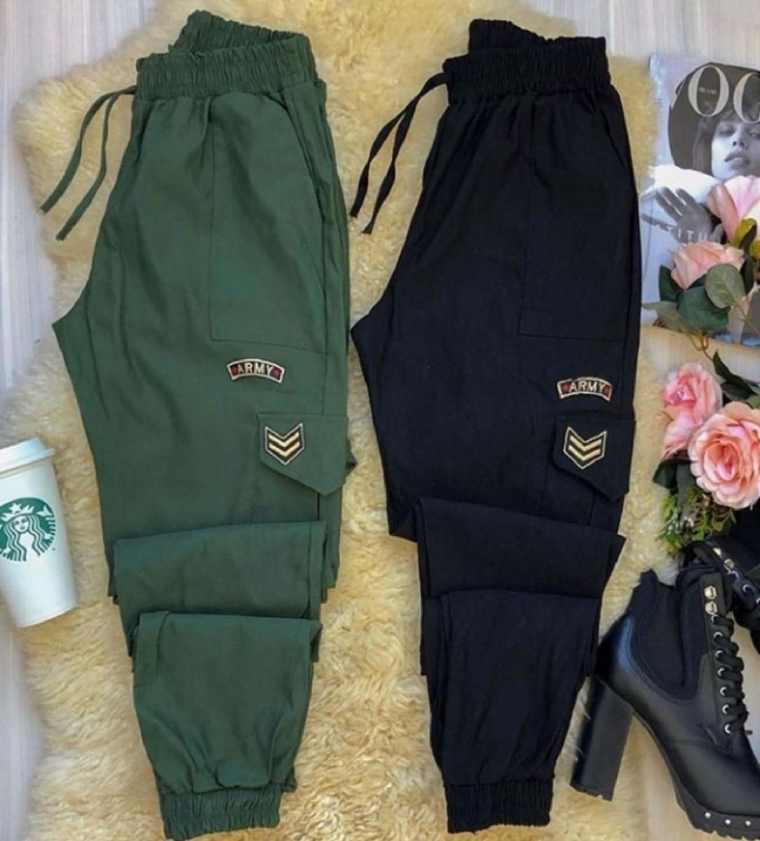 calça jogger feminina army