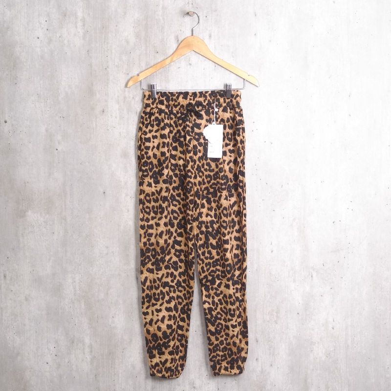 Calça Jogger Bege Animal Print High Calça Feminina High Nunca