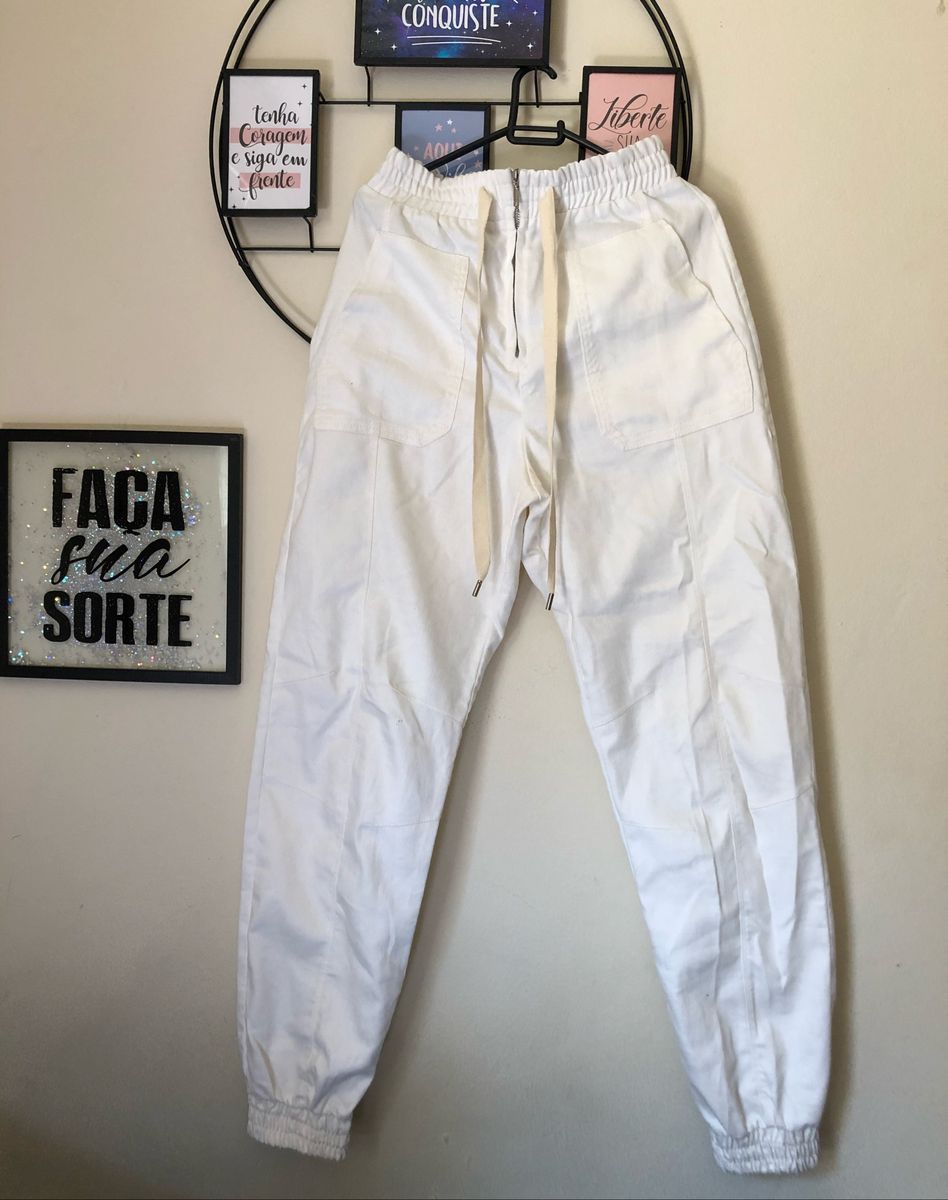 calça jogger branca