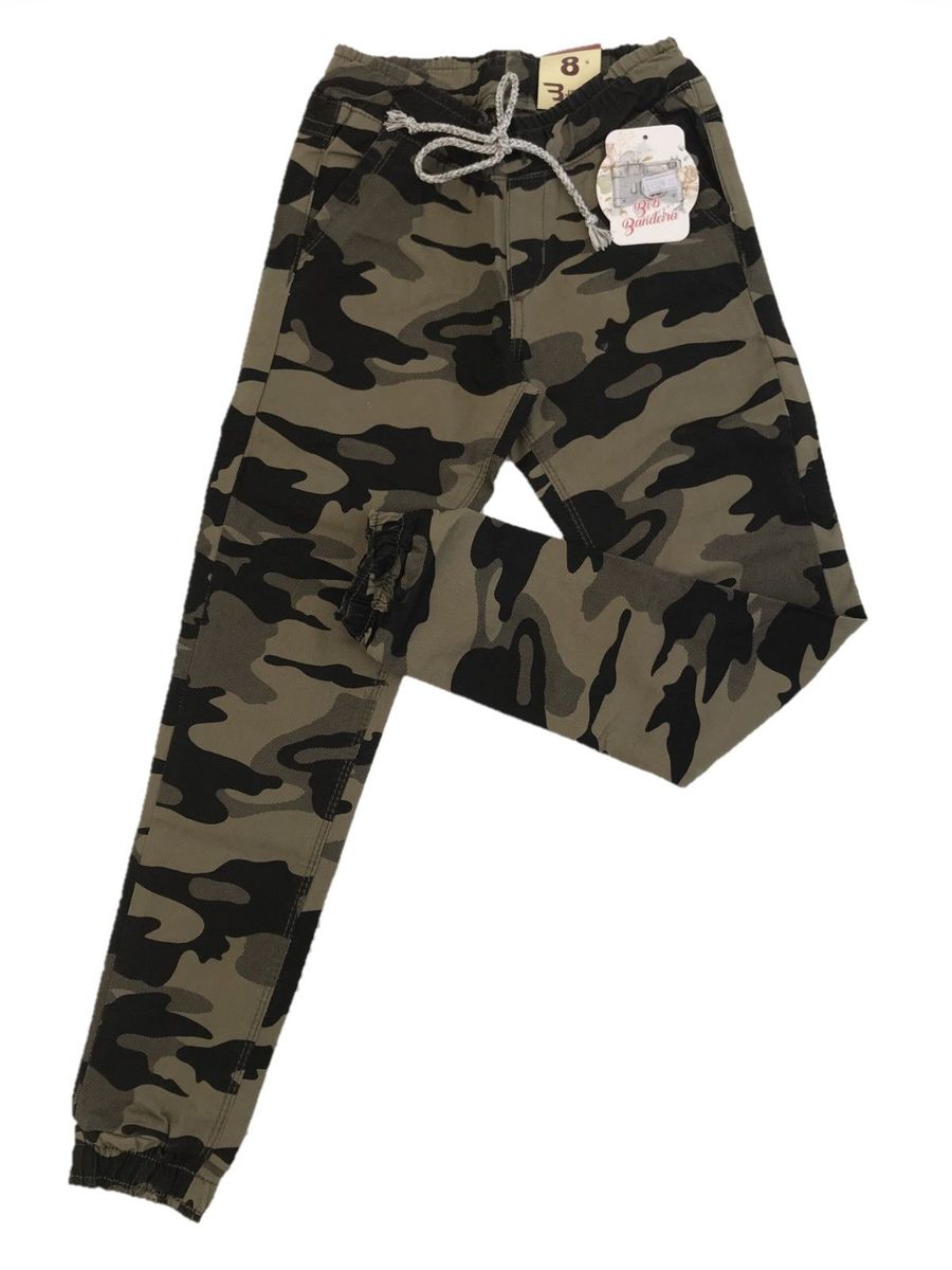 calca infantil camuflada