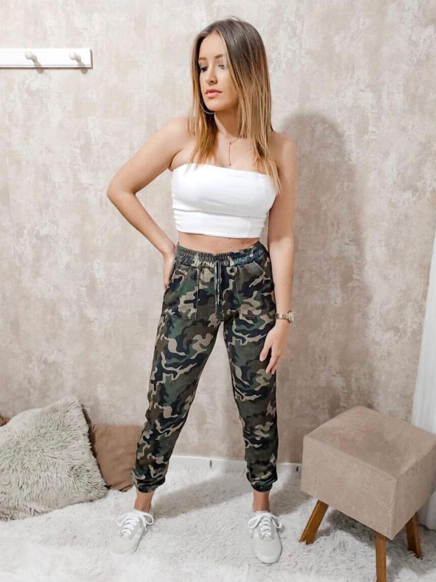 calça jogger feminina florida