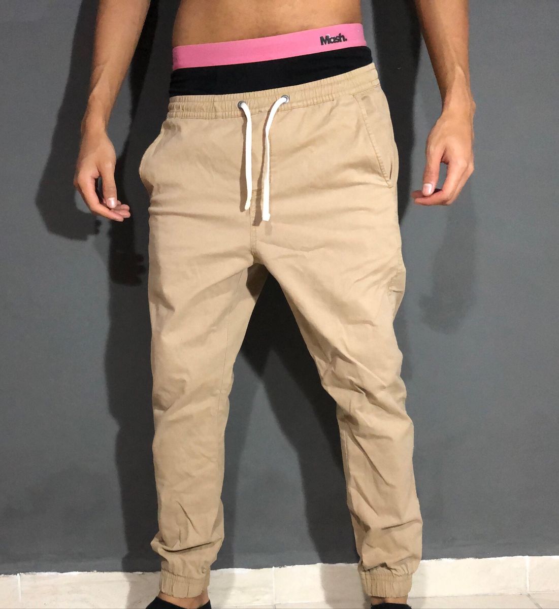 calça jogger masculina sarja renner