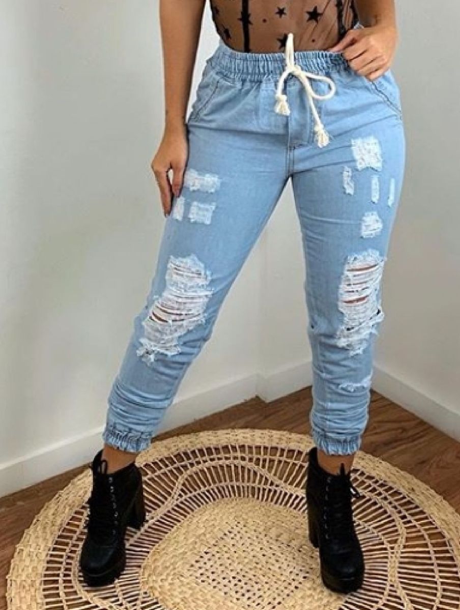 calça jogger feminina com bota