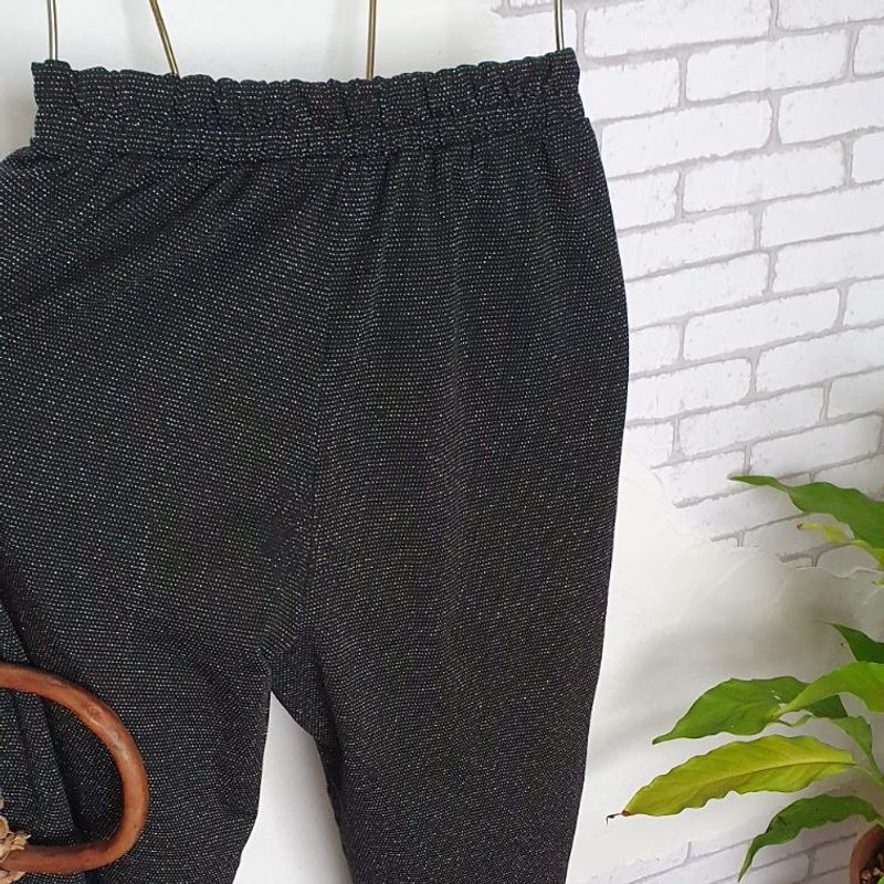 Cal a Jogger Lurex Tamanho P 36 Preto Brilhante Cal a Feminina Usado 93737876 enjoei