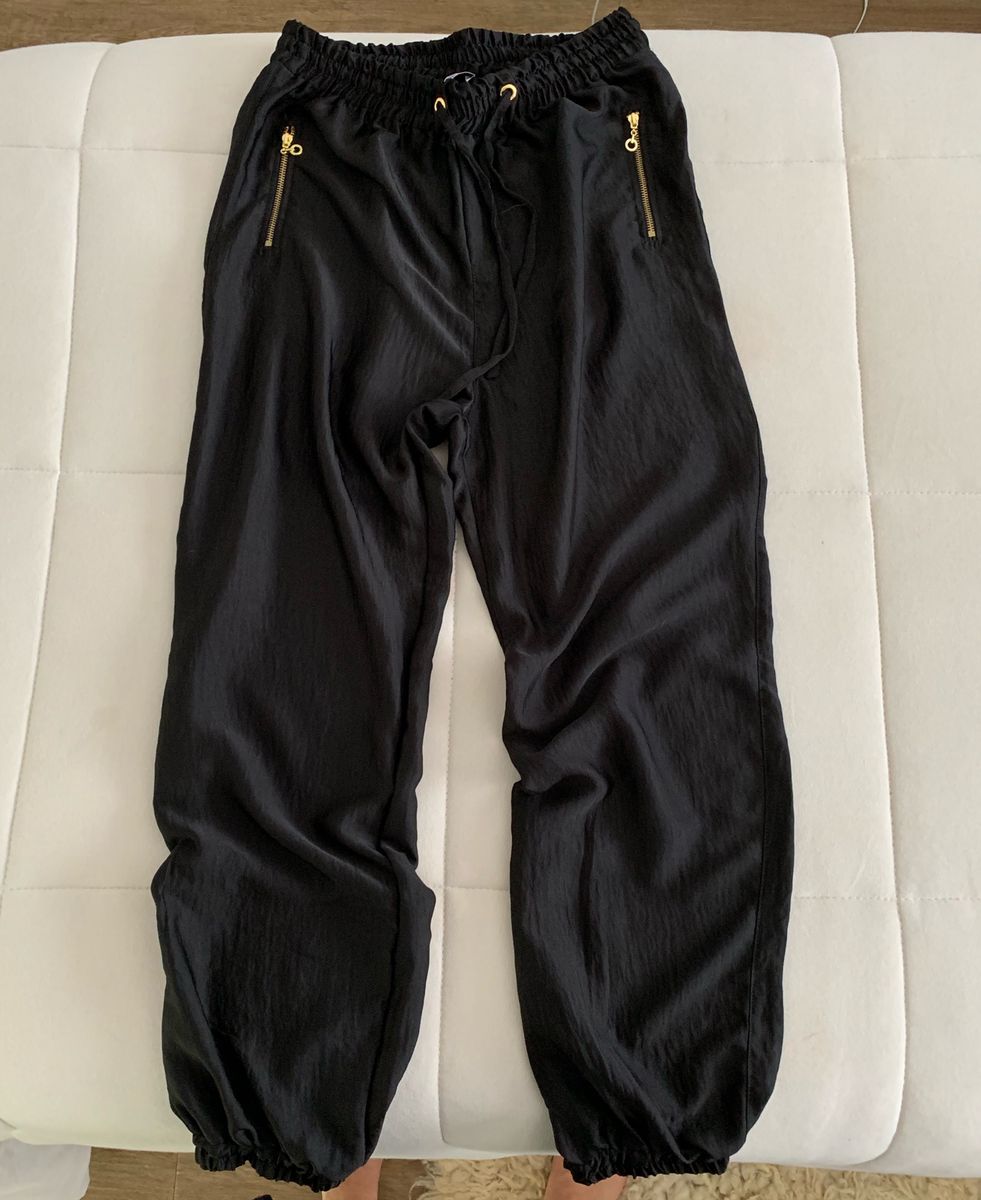 calça jogger feminina cetim