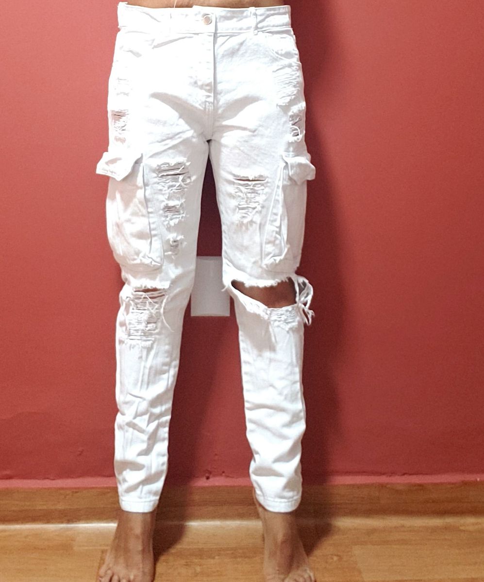 calça jeans branca feminina renner