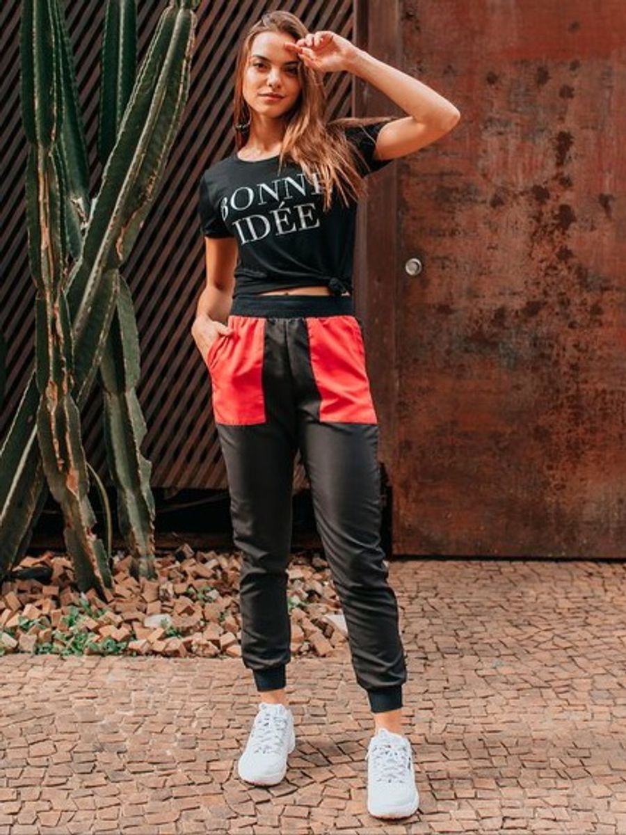 calça jogger tactel feminina