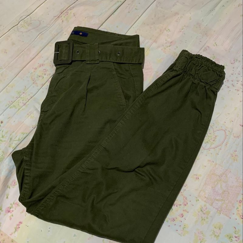 Calça Jogger Verde Militar Calça Feminina Renner Blue Steel