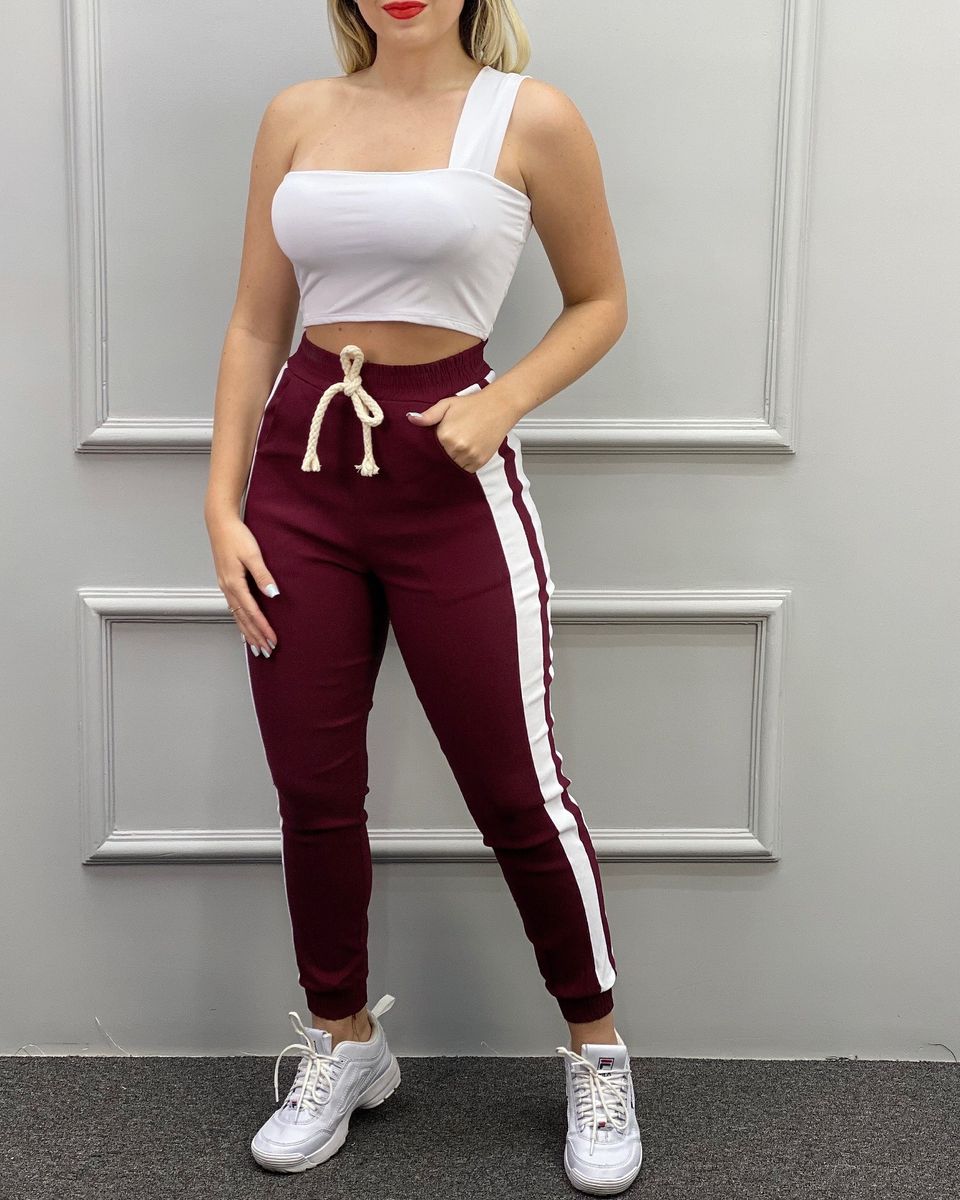 Calça Jogging com Listra