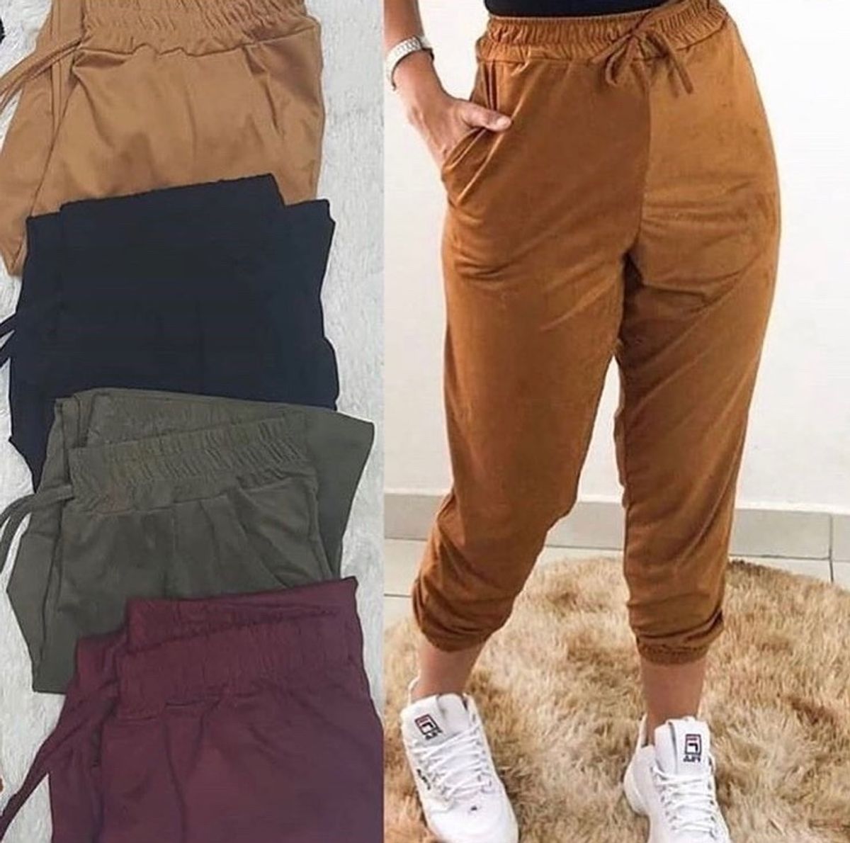 suede calça