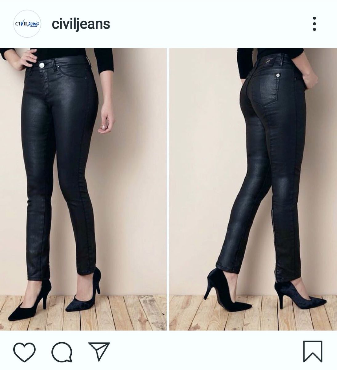 calça leather feminina