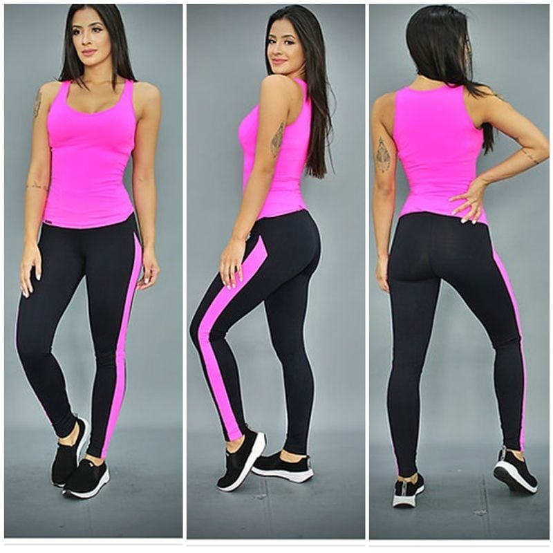 Calça Legging Take Risks em Poliamida Texturizada com Recortes