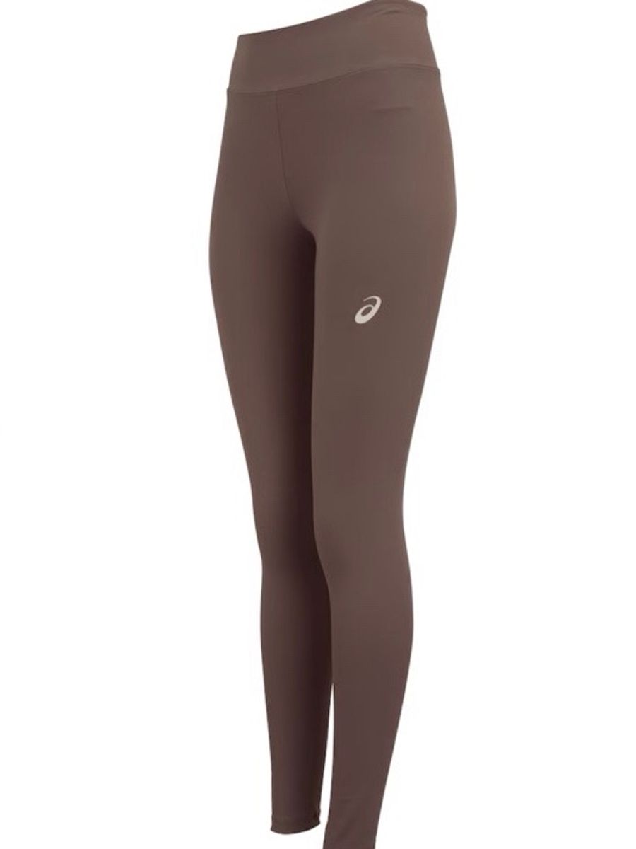 Calça Legging Asics Basic Logo Marrom P | Calça Feminina Asics Usado ...