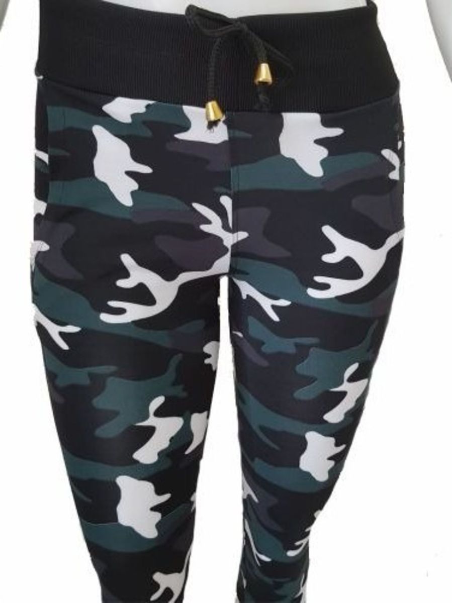 calça legging camuflada feminina
