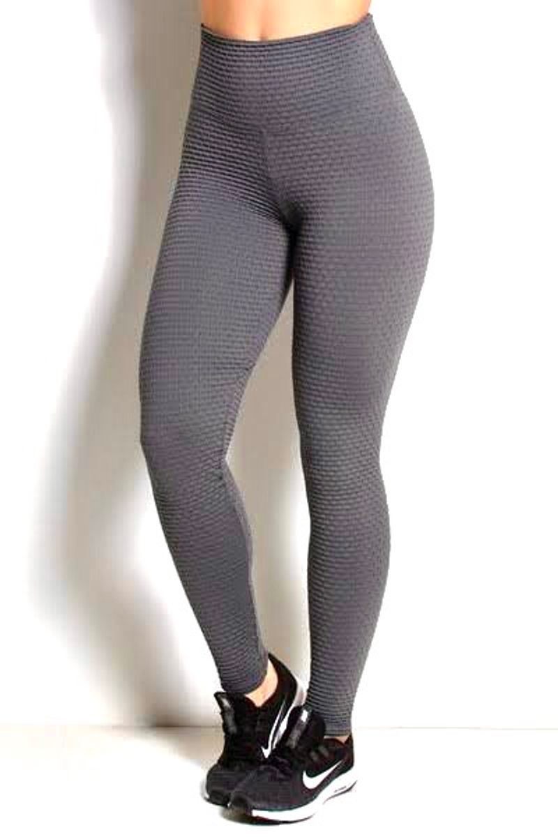 Legging Preta Acetinada com Abertura Zara