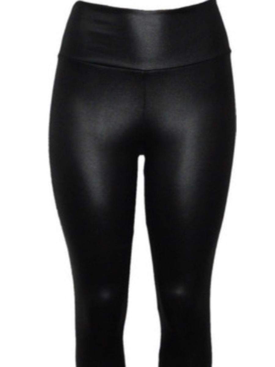 calça legging de couro feminina