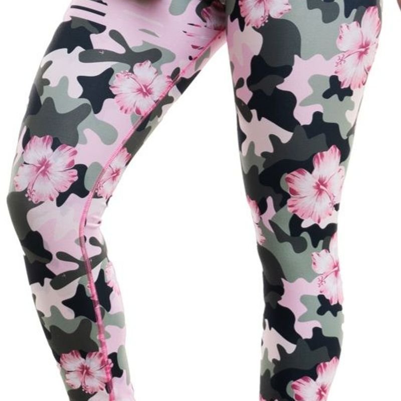 Calça Legging Esportiva Feminina Moda Fitness Cor Verde e Rosa Camuflada  Floral Marca Atomic | Calça Feminina Atomic Nunca Usado 94557150 | enjoei