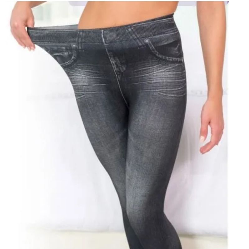 Calça Legging Estampa Jeans  Calça Feminina Nunca Usado 94173223