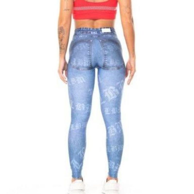 Calça Legging Legging Jeans Fake Labellamafia Calça Legging Fake