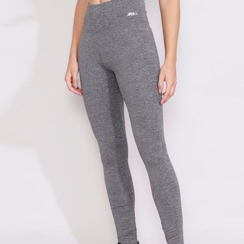 calça legging cós anatômico esportiva ace cinza mescla - C&A