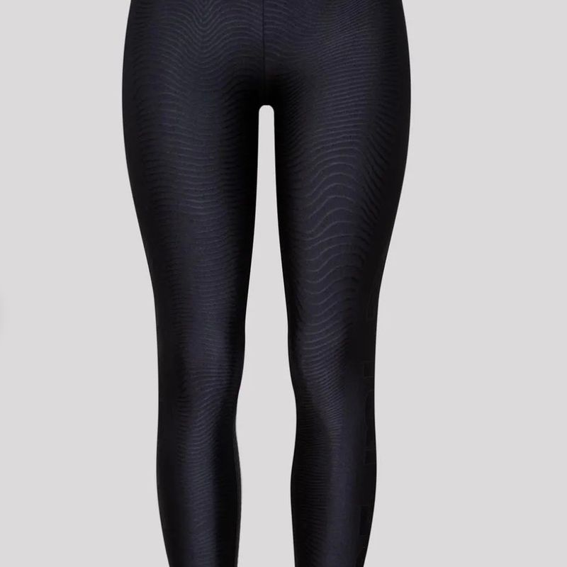 Calça Legging Feminina Jacquard Preta, Track &Amp; Field Track