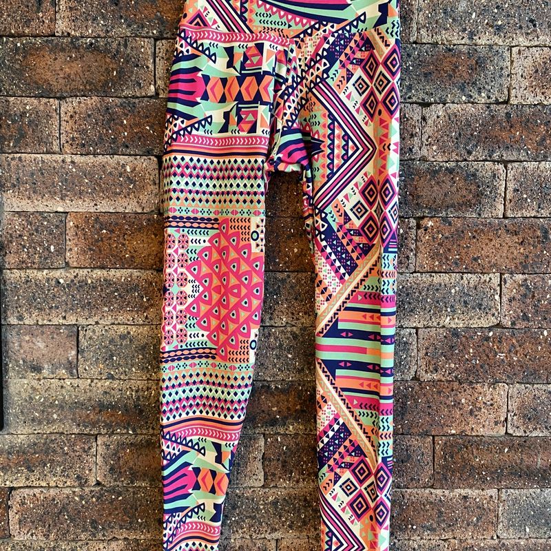 Legging Academia Estampada Líquido. Tam Pp. sem Marcas de Uso