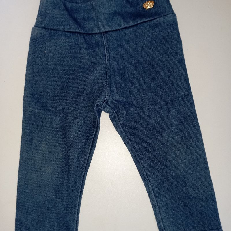 Calça legging store imita jeans infantil