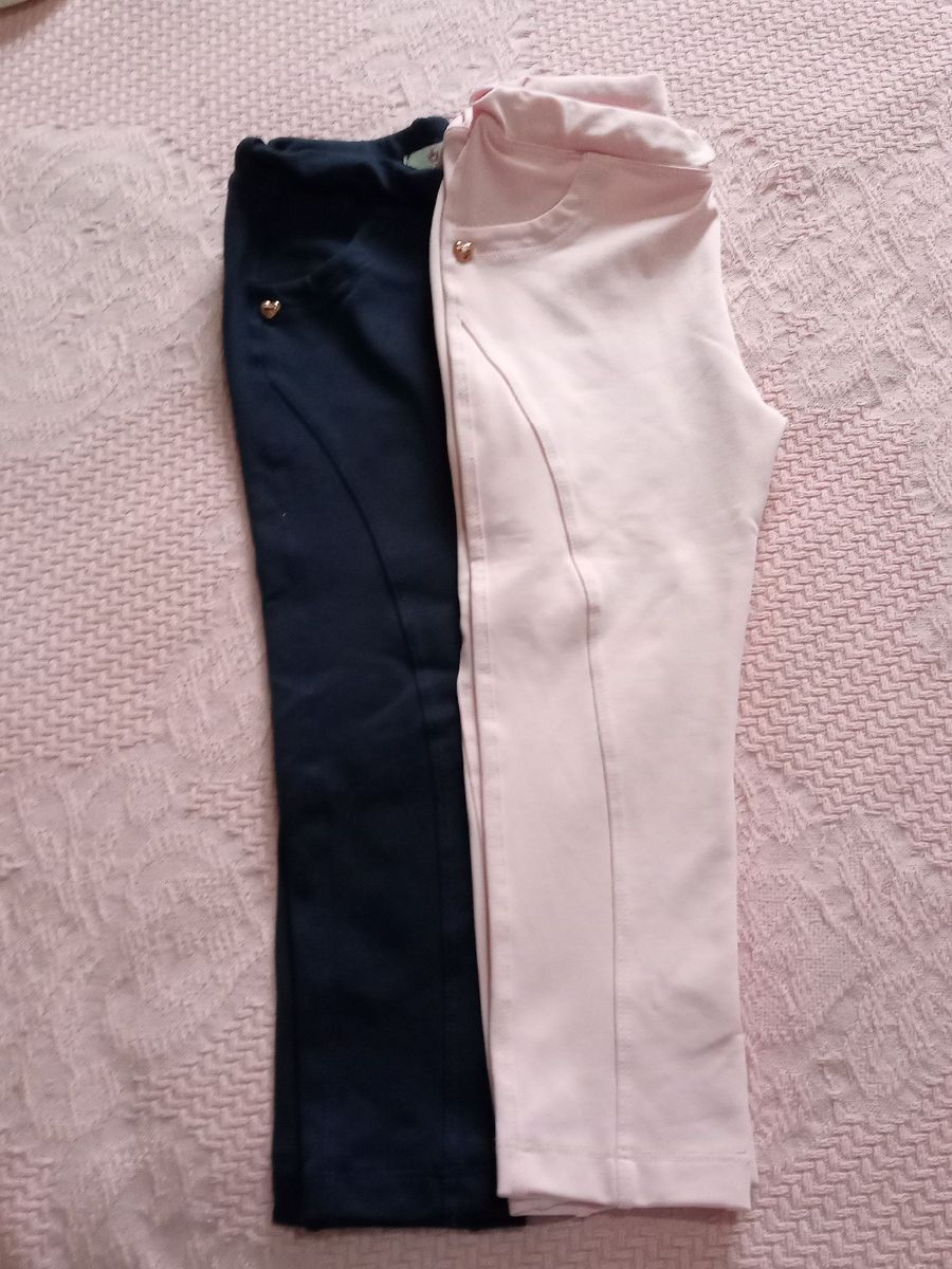 calça legging flanelada infantil