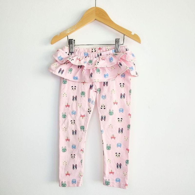 Calça Legging Infantil Sobreposição Saia de Babado Carter'S