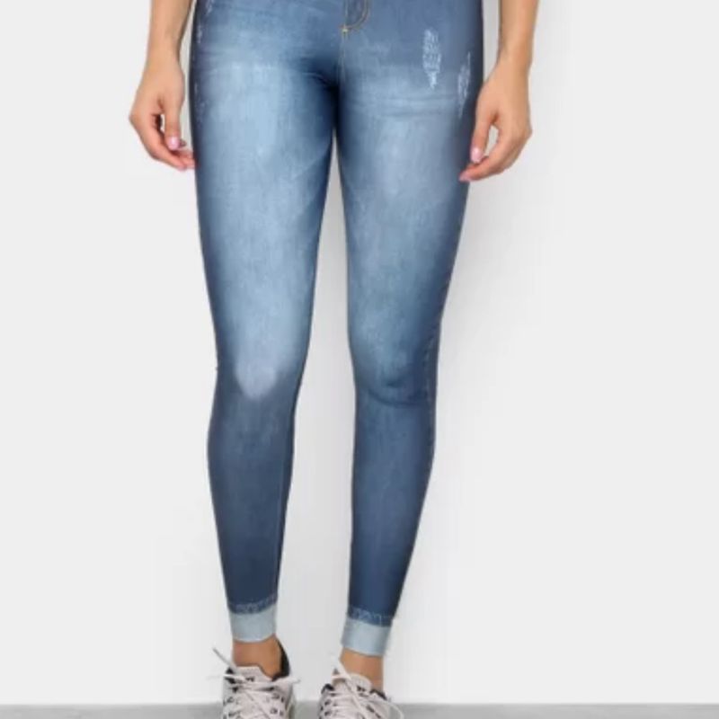Calça Legging Live Jeans Plus Motivation Feminina - Azul P, Calça Feminina  Live Nunca Usado 94965509
